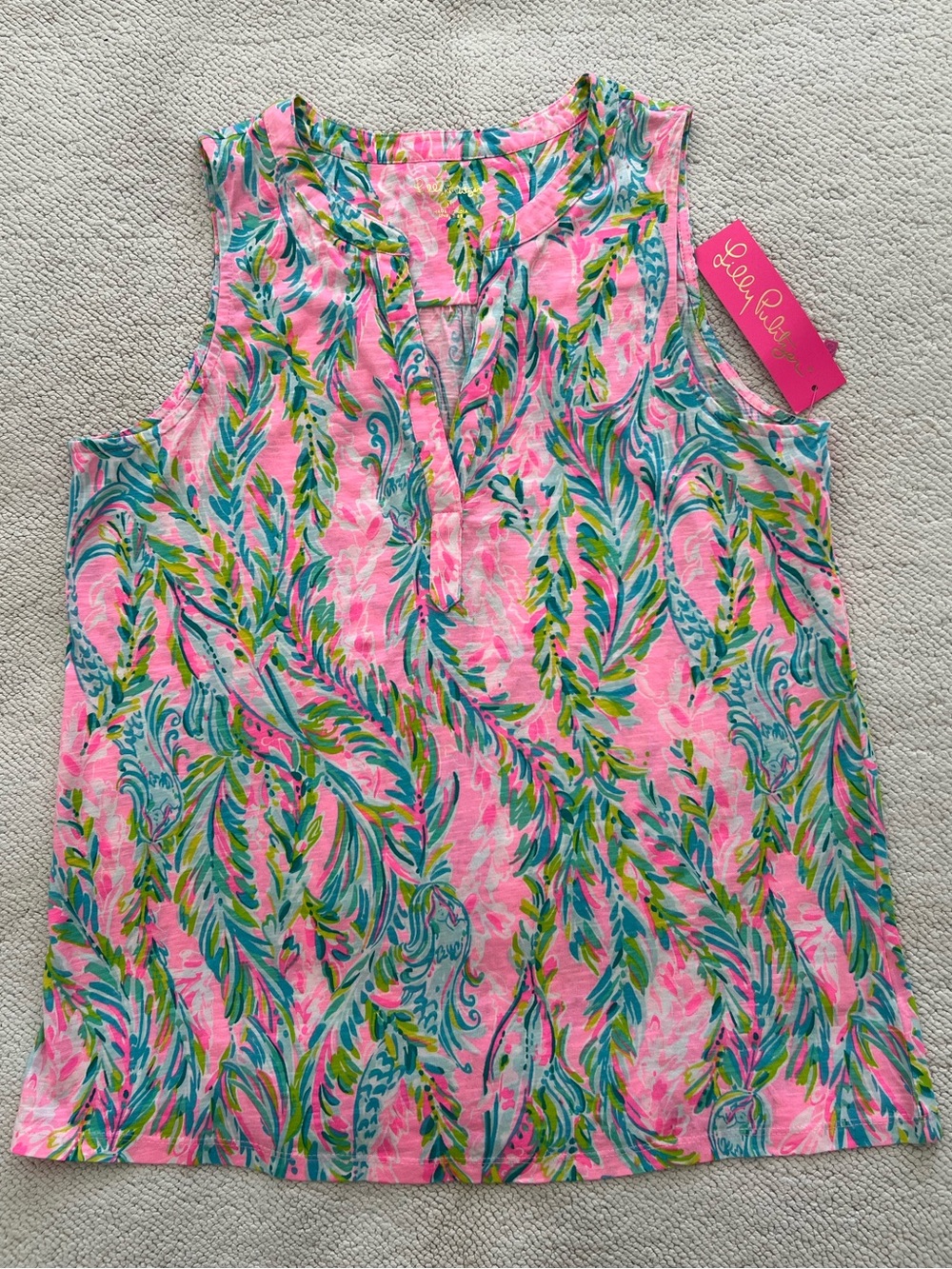 Lilly Pulitzer Sleeveless Top MULTI UNICORN OF THE SEA Size: Medium